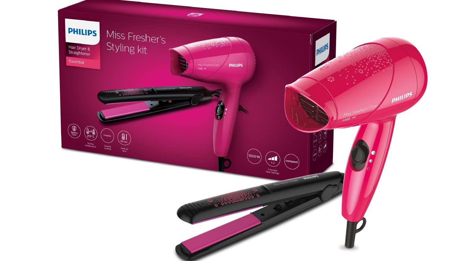 Philips hair dryer and straightener combo